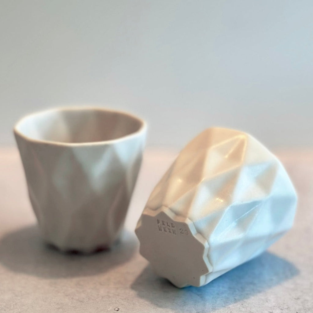 New! Faceted ceramic cup