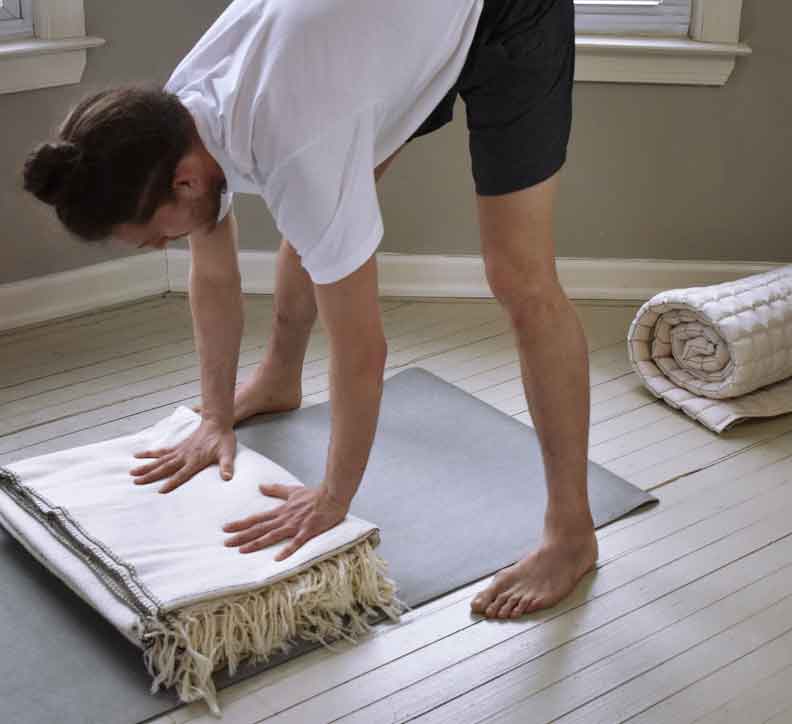 Art of Folding handwoven 100% cotton yoga blanket