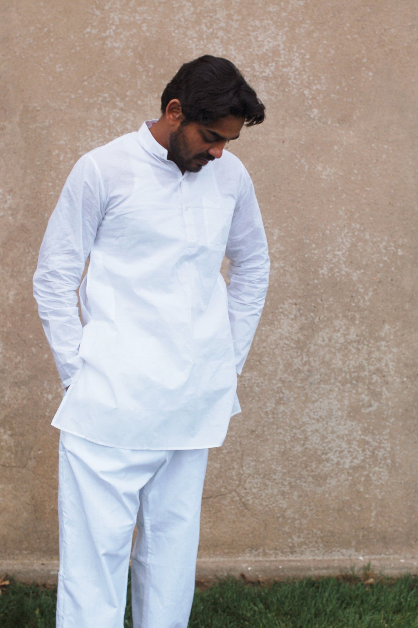 Khadi Men's Yoga Wear - Trending White Khadi Cotton Yoga Kurta – Charkha  Tales